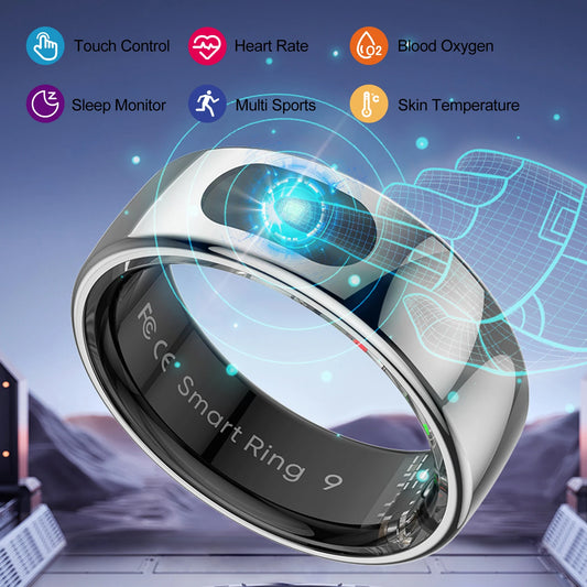Smart Ring For Men Women Touch Control Function Health Monitor