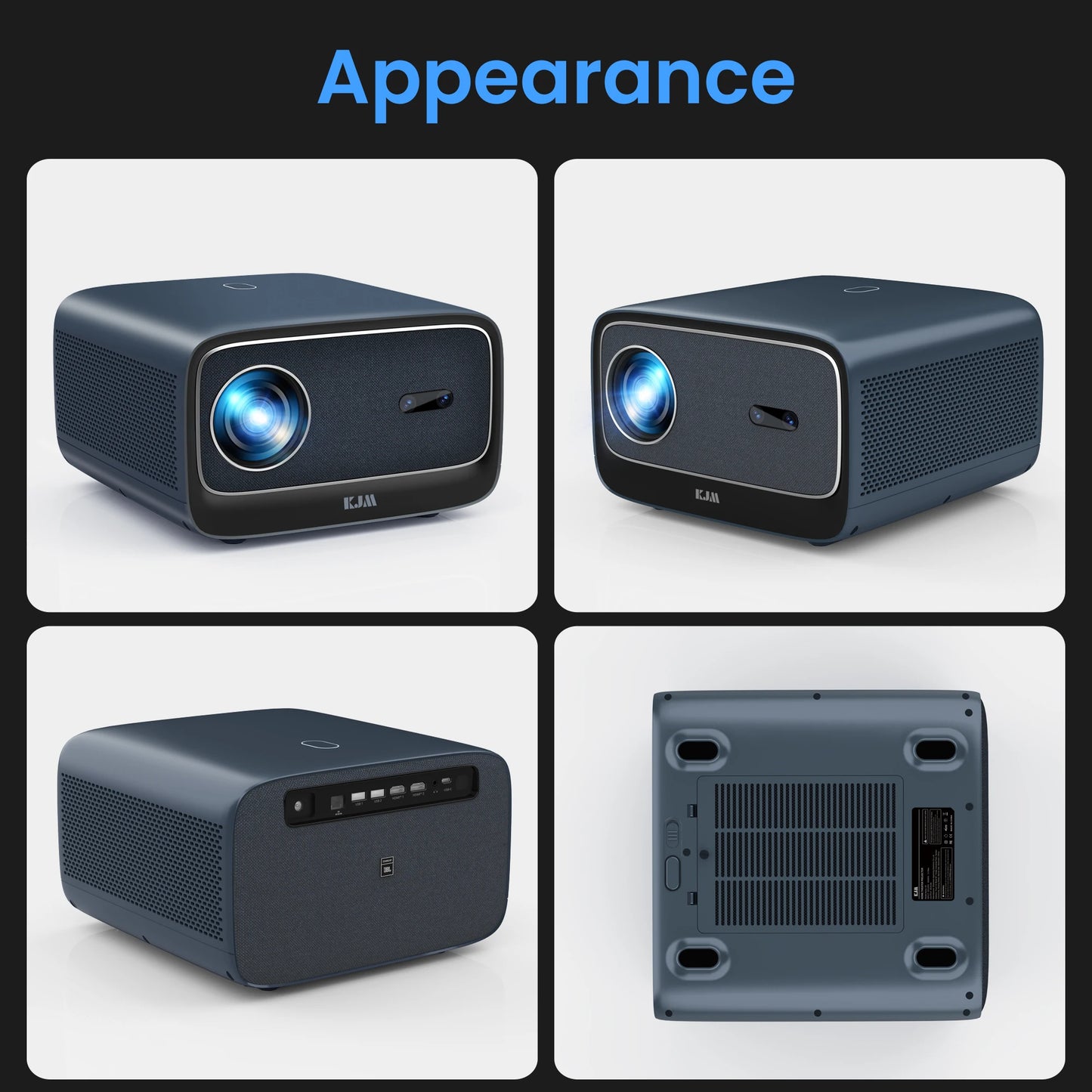 4K Projector Android 2+32G Wifi Projector Free Netflix HDR Video