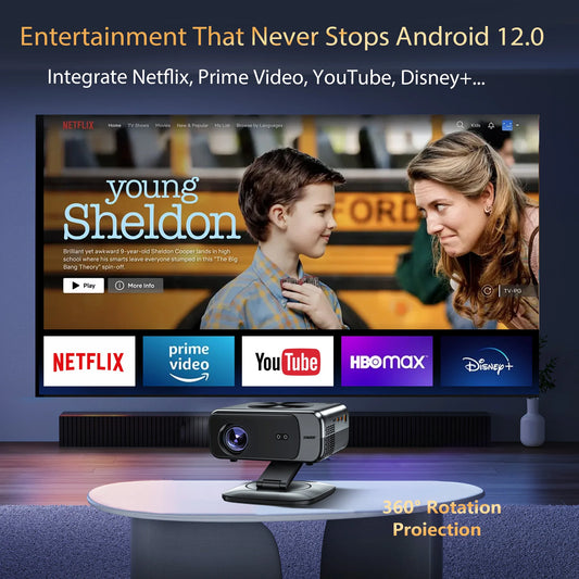Projector 4k, 8k 64G AutoFocus Home Theater