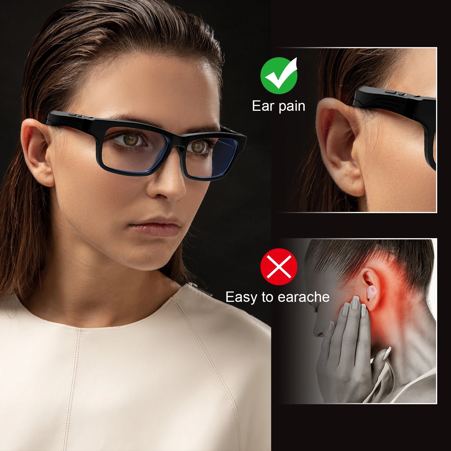 Smart Glasses, Bluetooth for Men Women Wireless