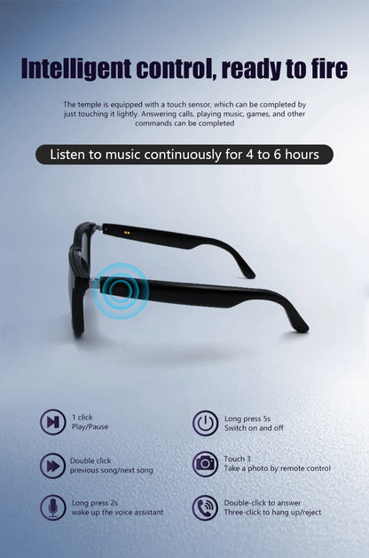 Smart Bluetooth Music Glasses for Men & Women