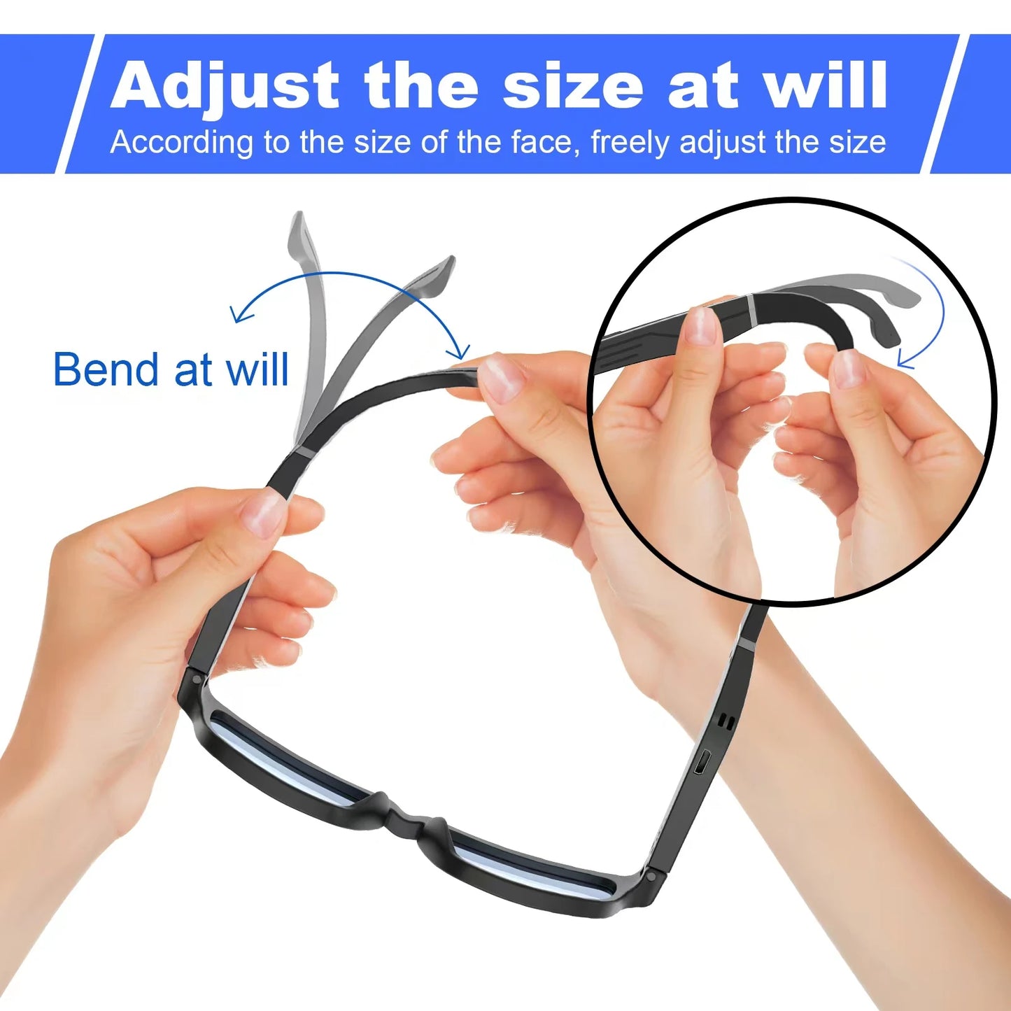 Smart Glasses, Bluetooth for Men Women Wireless