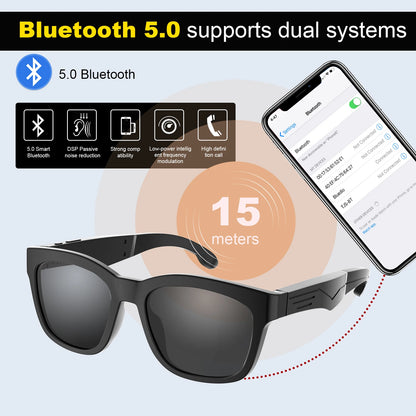 Smart Glasses, Bluetooth for Men Women Wireless