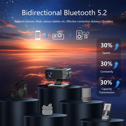 Projector 4k, 8k 64G AutoFocus Home Theater
