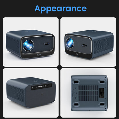 4K Projector Android 2+32G Wifi Projector Free Netflix HDR Video
