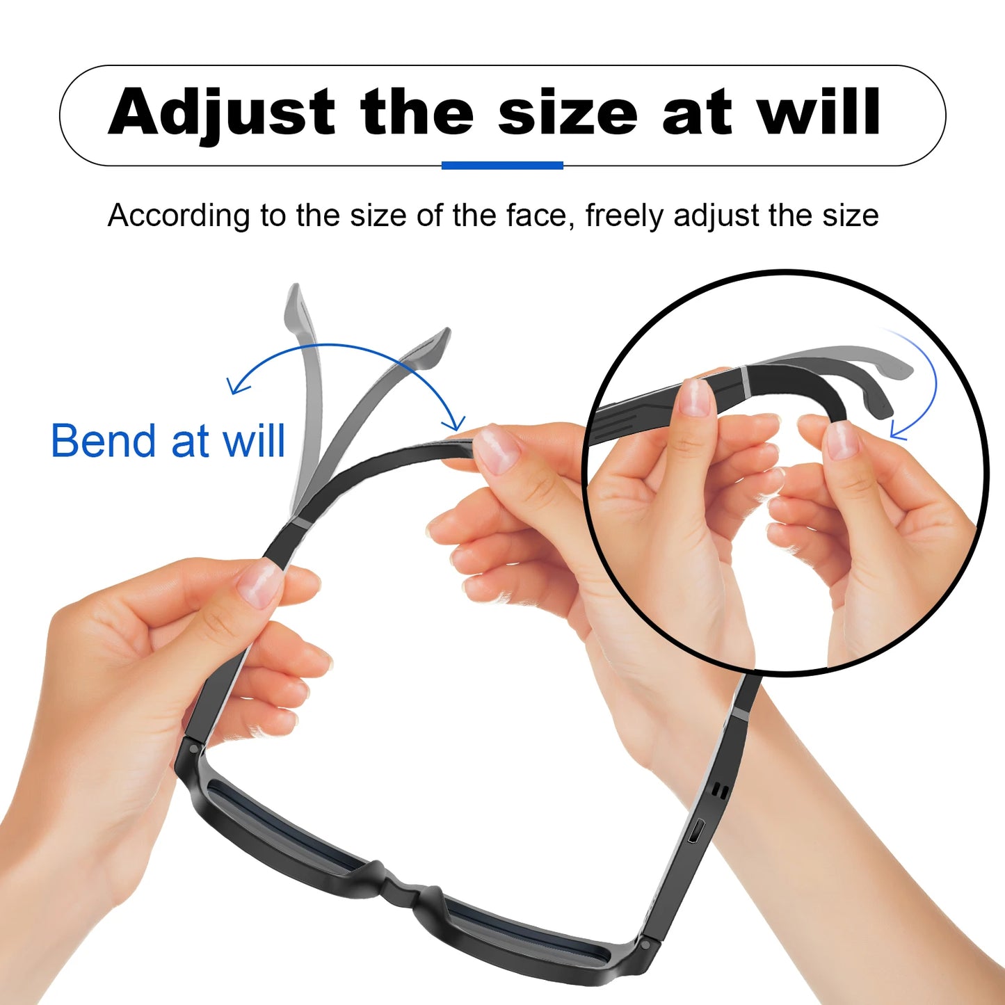 Smart Glasses, Bluetooth for Men Women Wireless