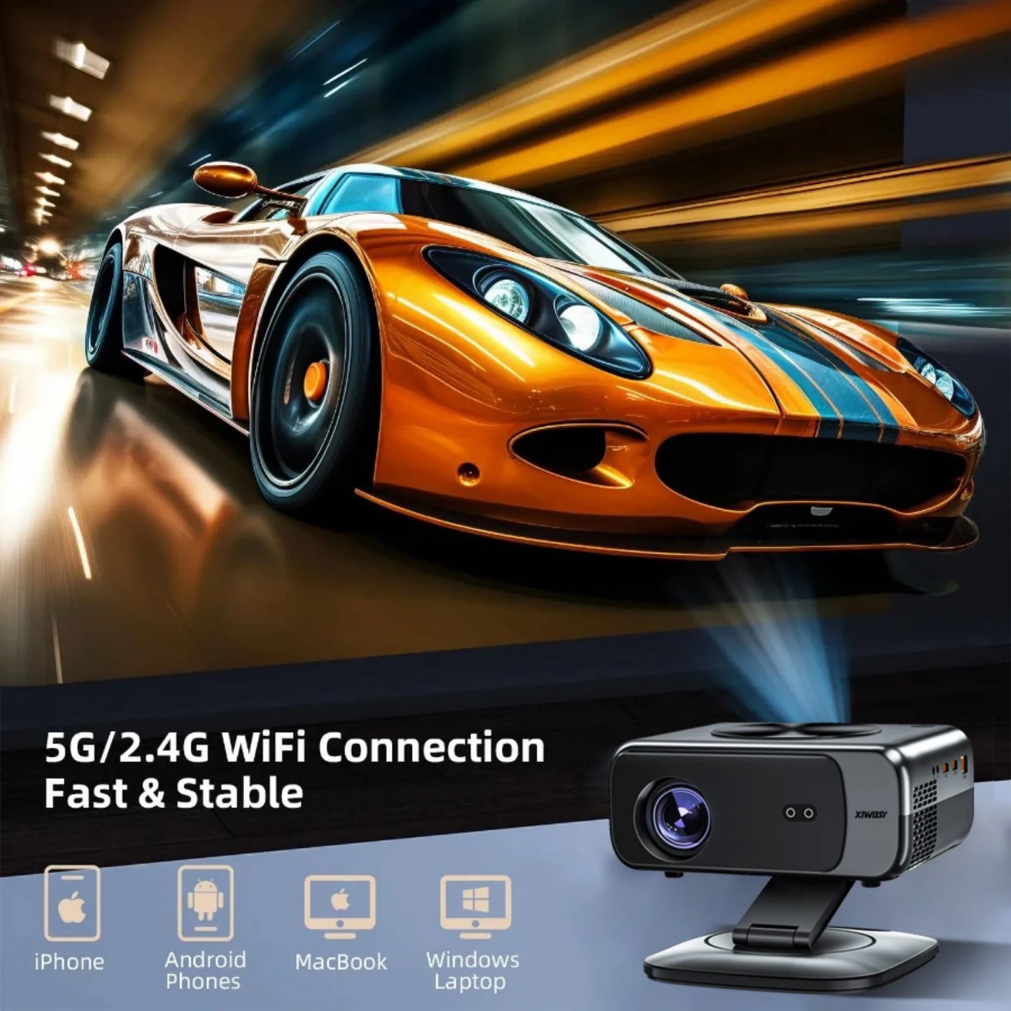 Projector 4k, 8k 64G AutoFocus Home Theater
