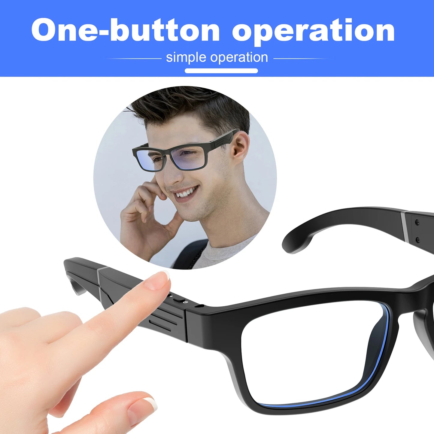 Smart Glasses, Bluetooth for Men Women Wireless