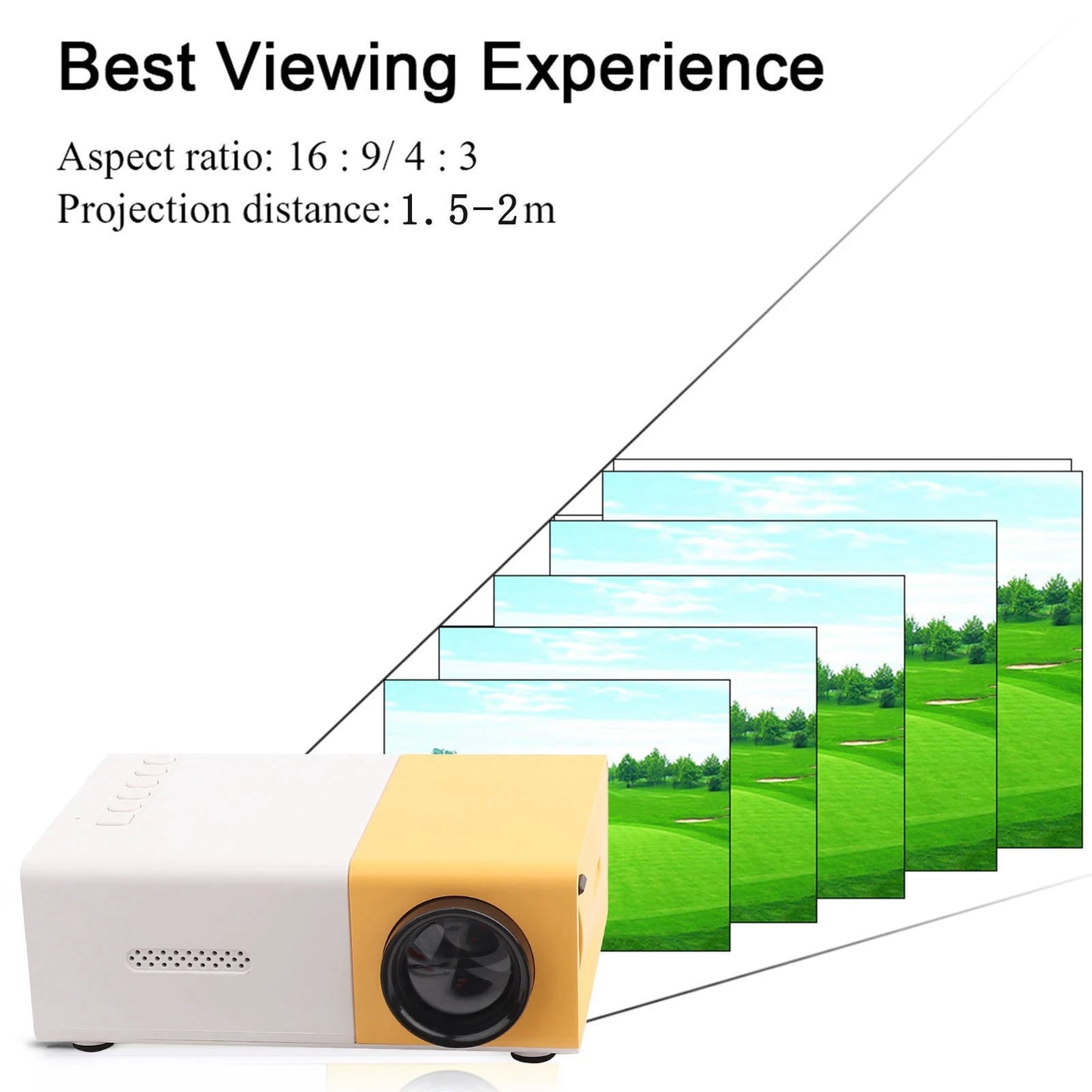 Portable Small Size Stylish 1080P LED Projector