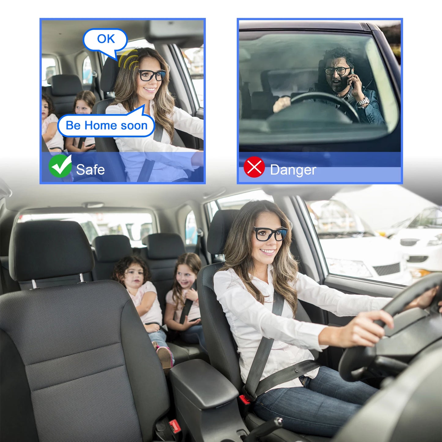 Smart Glasses, Bluetooth for Men Women Wireless