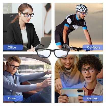 Smart Glasses, Bluetooth for Men Women Wireless