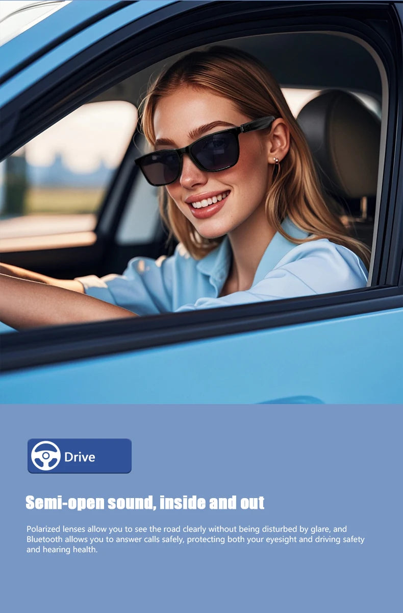 Smart Bluetooth Music Glasses for Men & Women