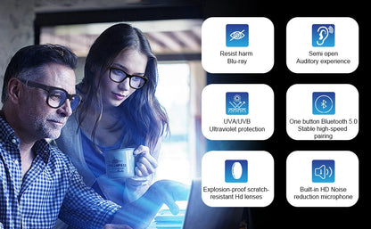 Smart Glasses, Bluetooth for Men Women Wireless