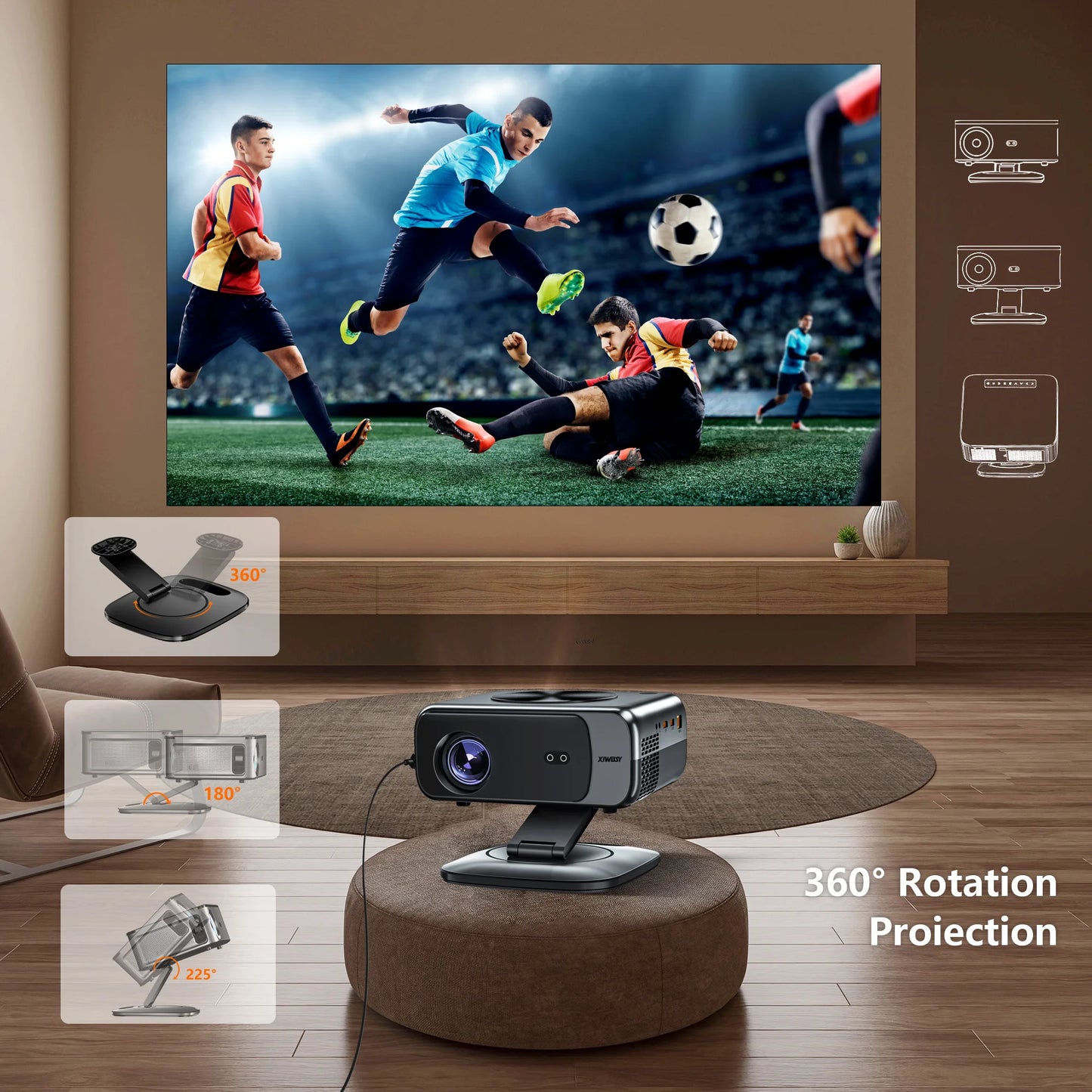 Projector 4k, 8k 64G AutoFocus Home Theater